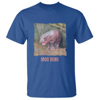 Baby Hippo Moo Deng T Shirt Cute Pygmy Hippopotamus In Thai - Wonder Print Shop