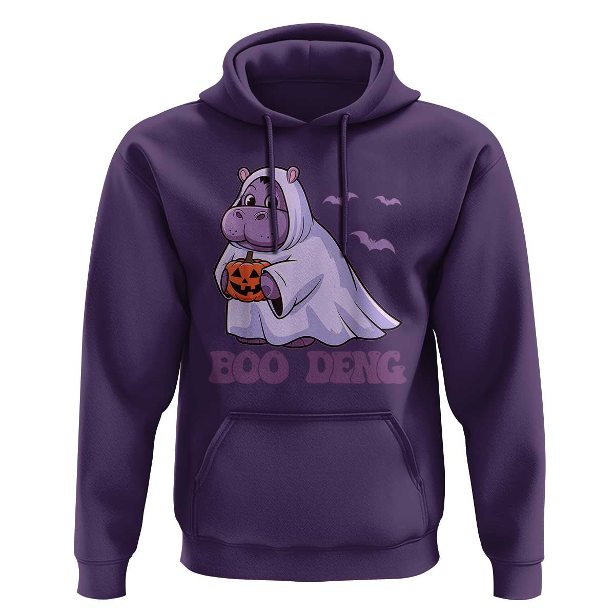 Baby Hippo Moo Deng Hoodie Boo-deng Halloween Cute Pygmy Hippopotamus - Wonder Print Shop