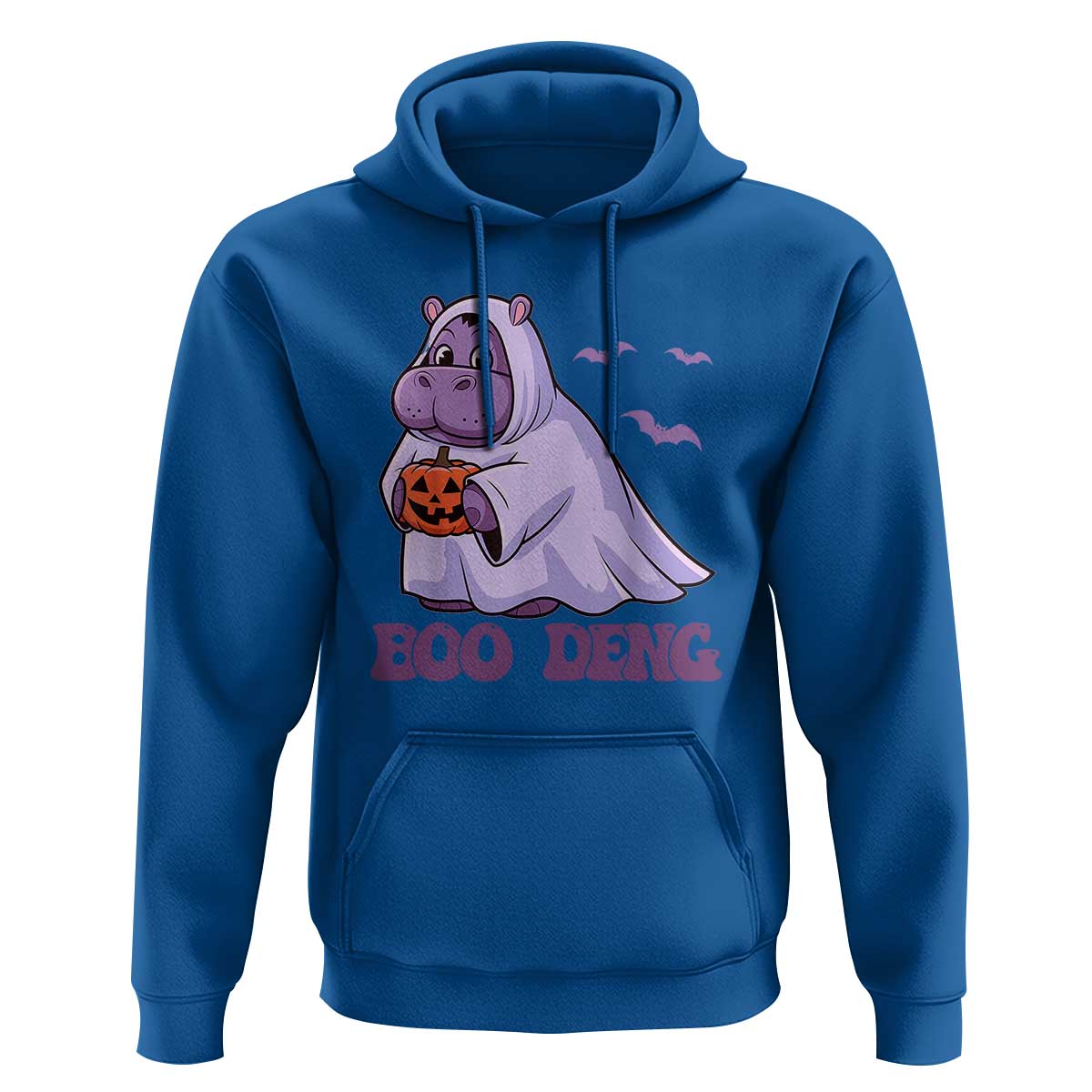 Baby Hippo Moo Deng Hoodie Boo-deng Halloween Cute Pygmy Hippopotamus - Wonder Print Shop