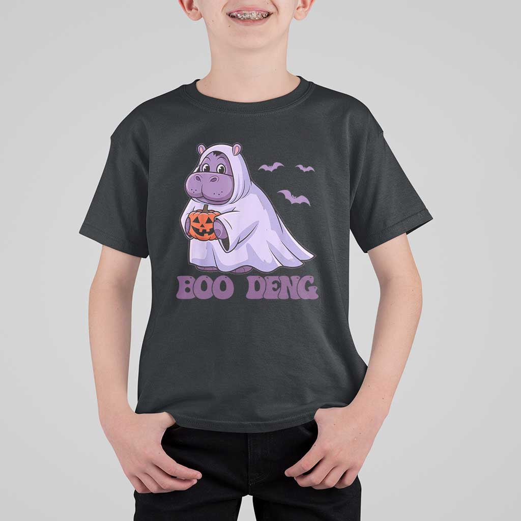 Baby Hippo Moo Deng T Shirt For Kid Boo-deng Halloween Cute Pygmy Hippopotamus - Wonder Print Shop
