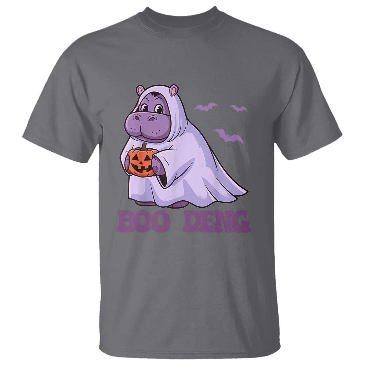 Baby Hippo Moo Deng T Shirt Boo-deng Halloween Cute Pygmy Hippopotamus - Wonder Print Shop