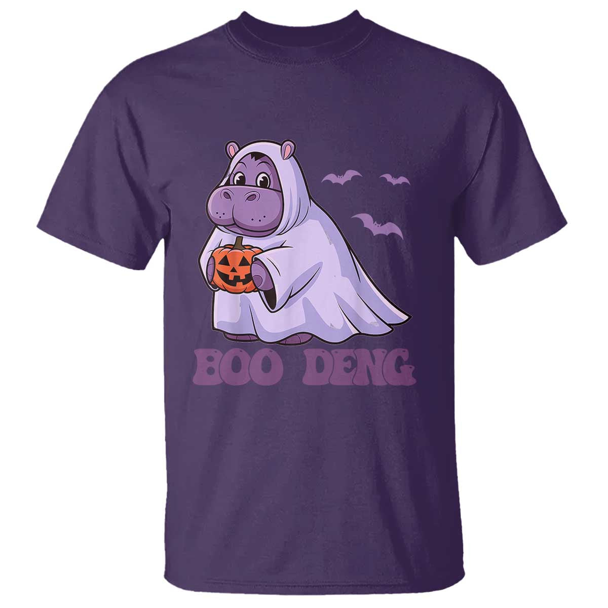 Baby Hippo Moo Deng T Shirt Boo-deng Halloween Cute Pygmy Hippopotamus - Wonder Print Shop