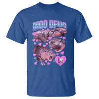 Baby Hippo Moo Deng T Shirt I Love Moo-Deng I Heart You Cute Pygmy Hippopotamus - Wonder Print Shop