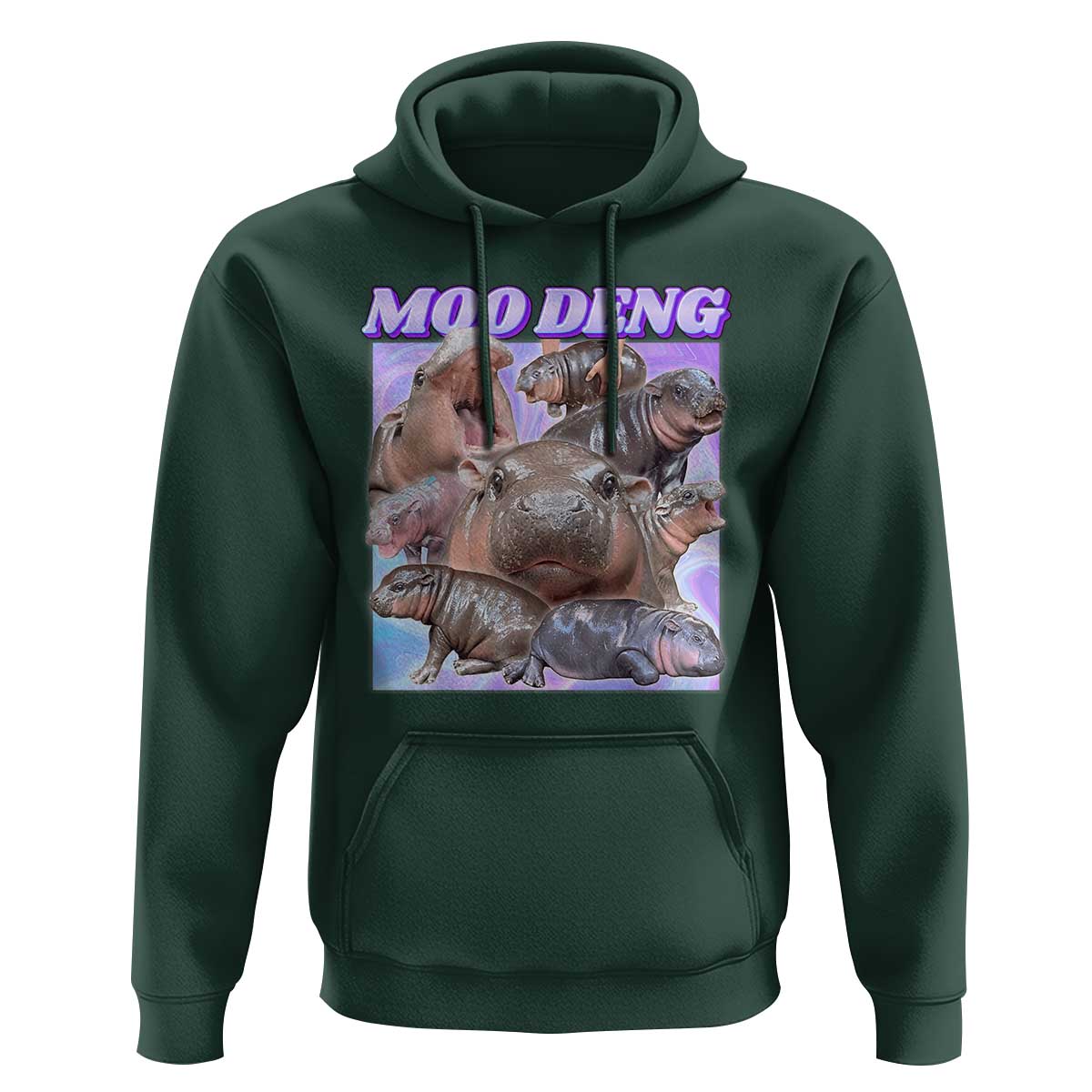 Baby Hippo Moo Deng Hoodie The Famous Cute Pygmy Hippopotamus - Wonder Print Shop