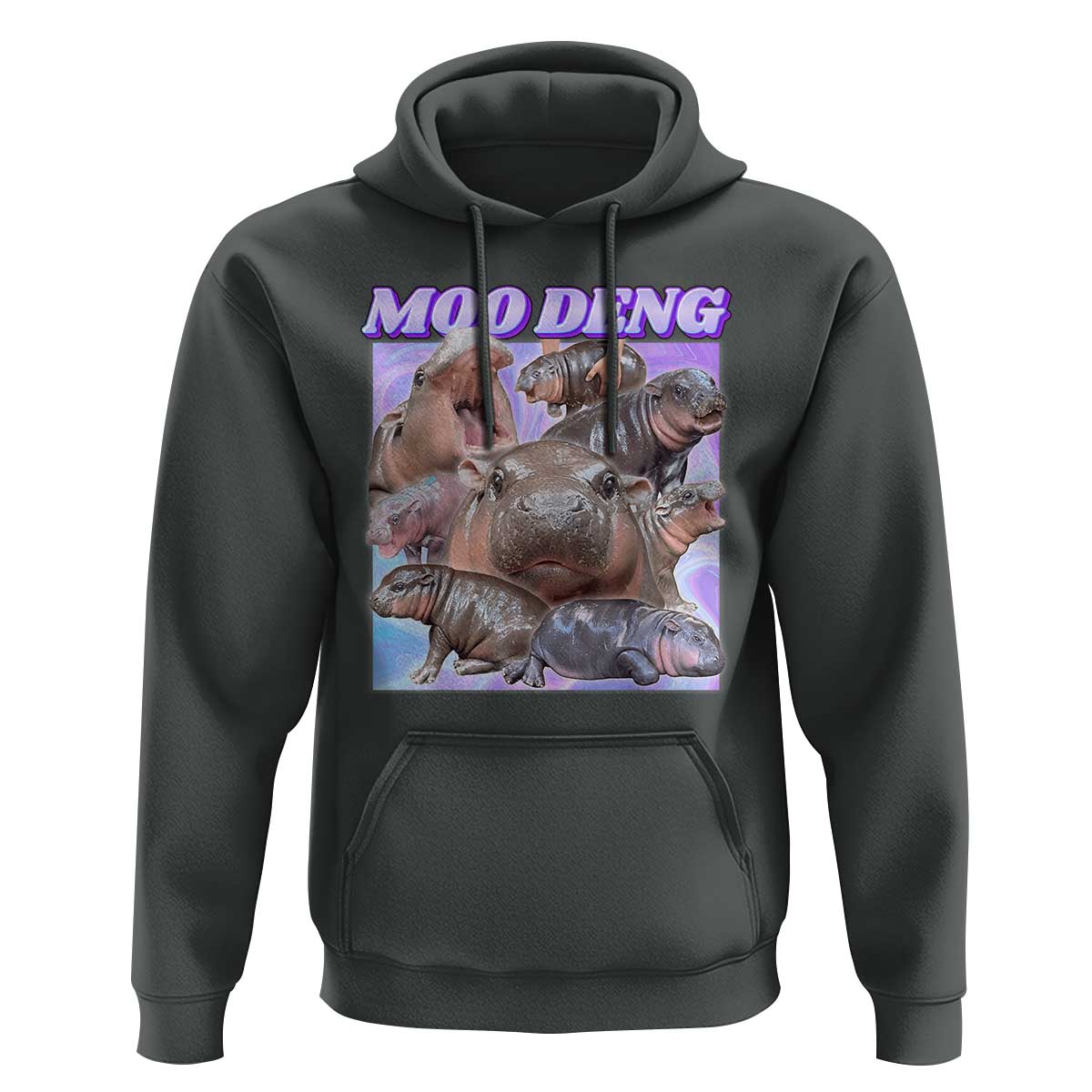 Baby Hippo Moo Deng Hoodie The Famous Cute Pygmy Hippopotamus - Wonder Print Shop