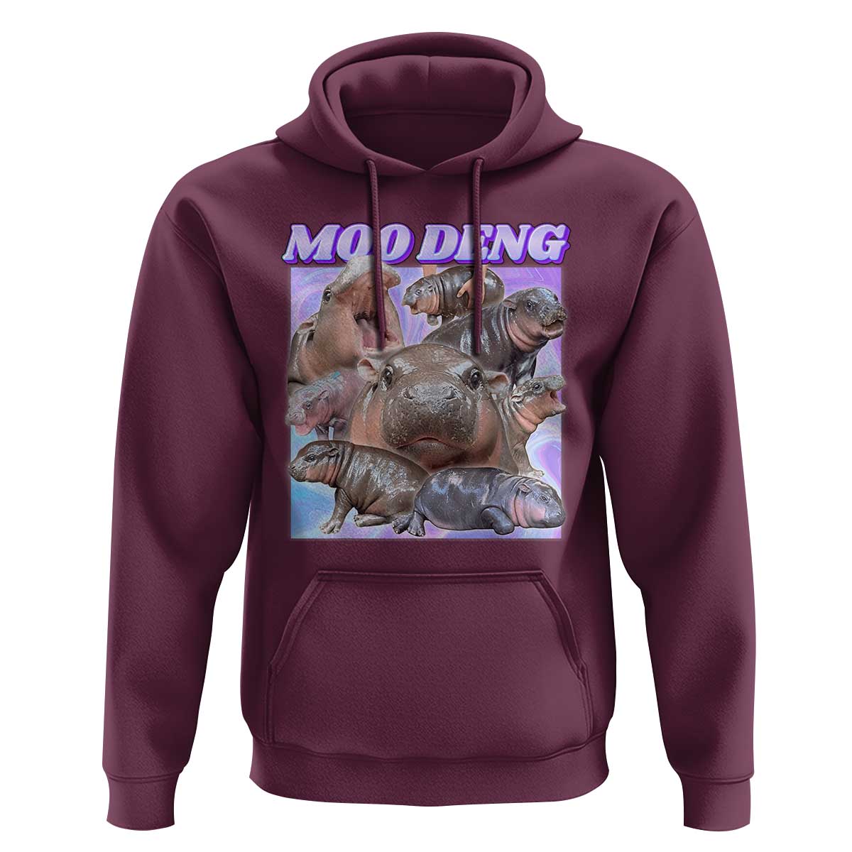 Baby Hippo Moo Deng Hoodie The Famous Cute Pygmy Hippopotamus - Wonder Print Shop