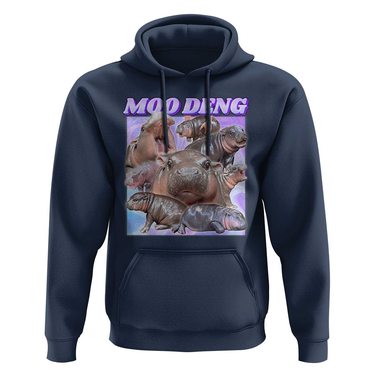 Baby Hippo Moo Deng Hoodie The Famous Cute Pygmy Hippopotamus - Wonder Print Shop