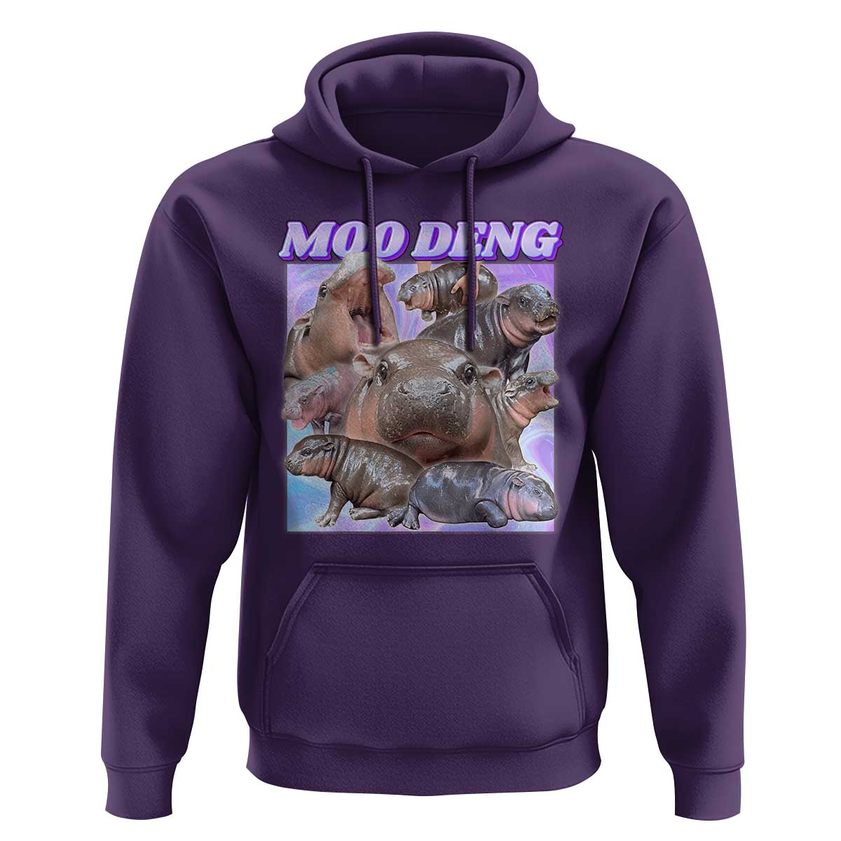 Baby Hippo Moo Deng Hoodie The Famous Cute Pygmy Hippopotamus - Wonder Print Shop