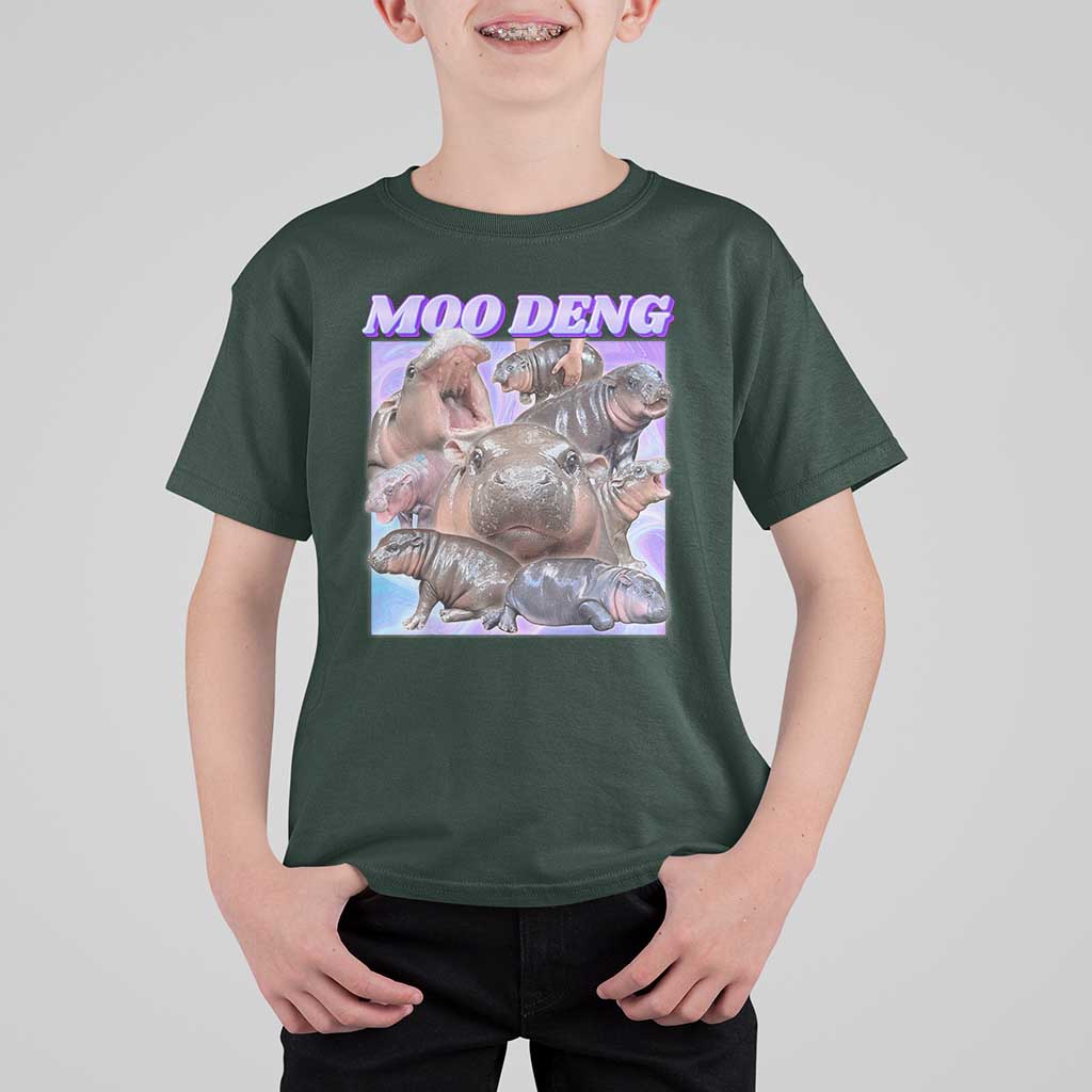 Baby Hippo Moo Deng T Shirt For Kid The Famous Cute Pygmy Hippopotamus - Wonder Print Shop