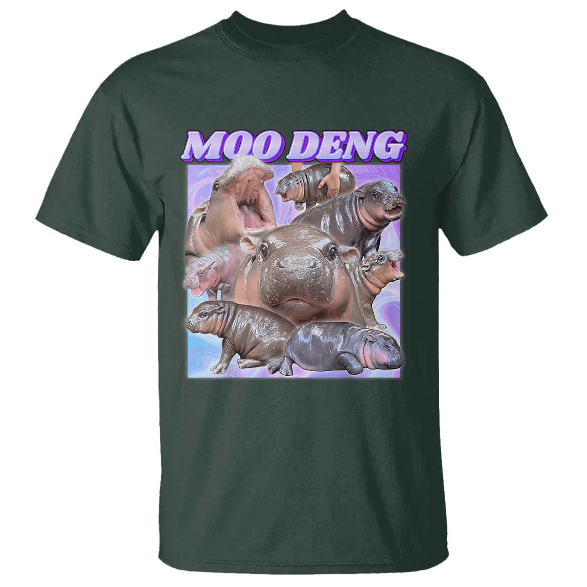 Baby Hippo Moo Deng T Shirt The Famous Cute Pygmy Hippopotamus - Wonder Print Shop