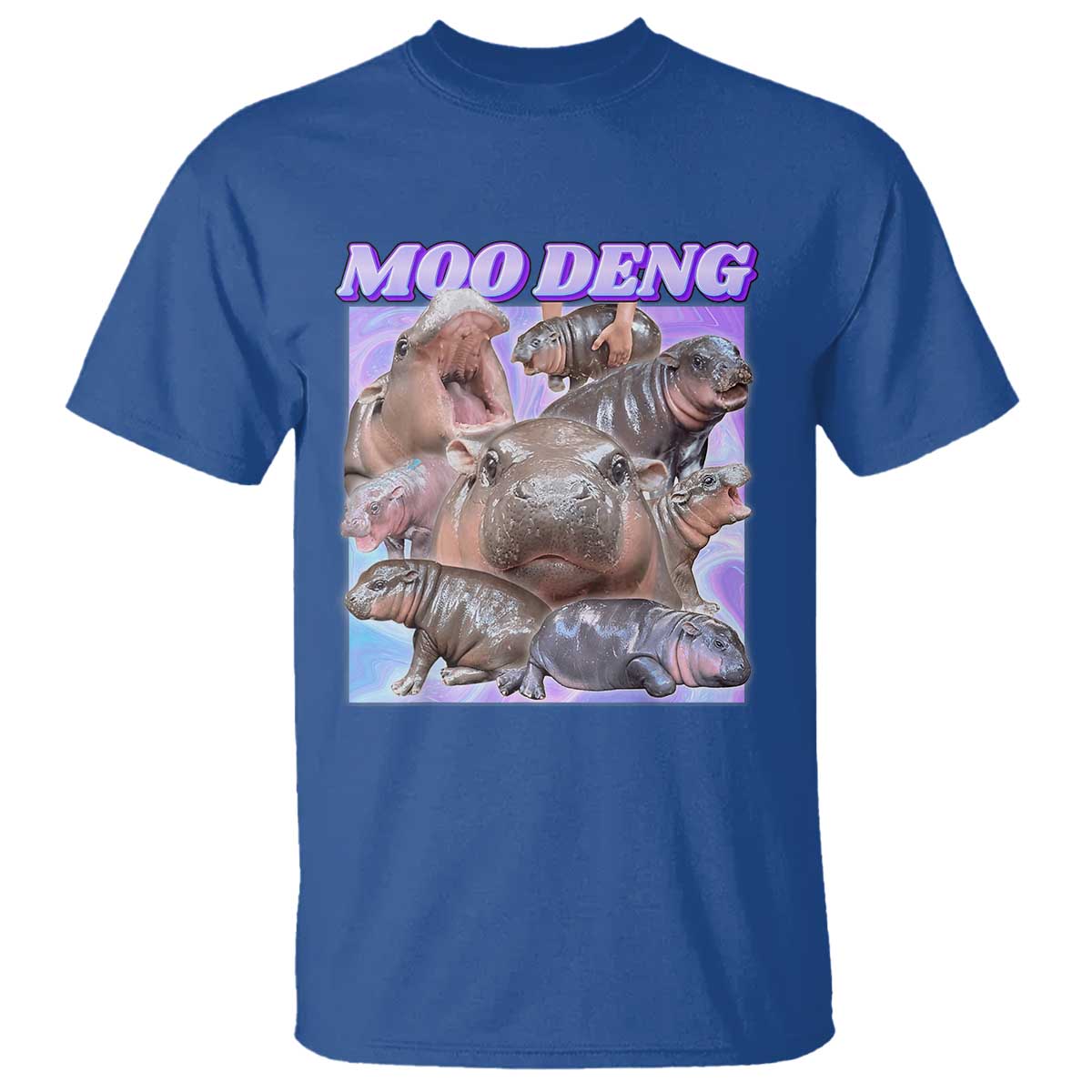 Baby Hippo Moo Deng T Shirt The Famous Cute Pygmy Hippopotamus - Wonder Print Shop