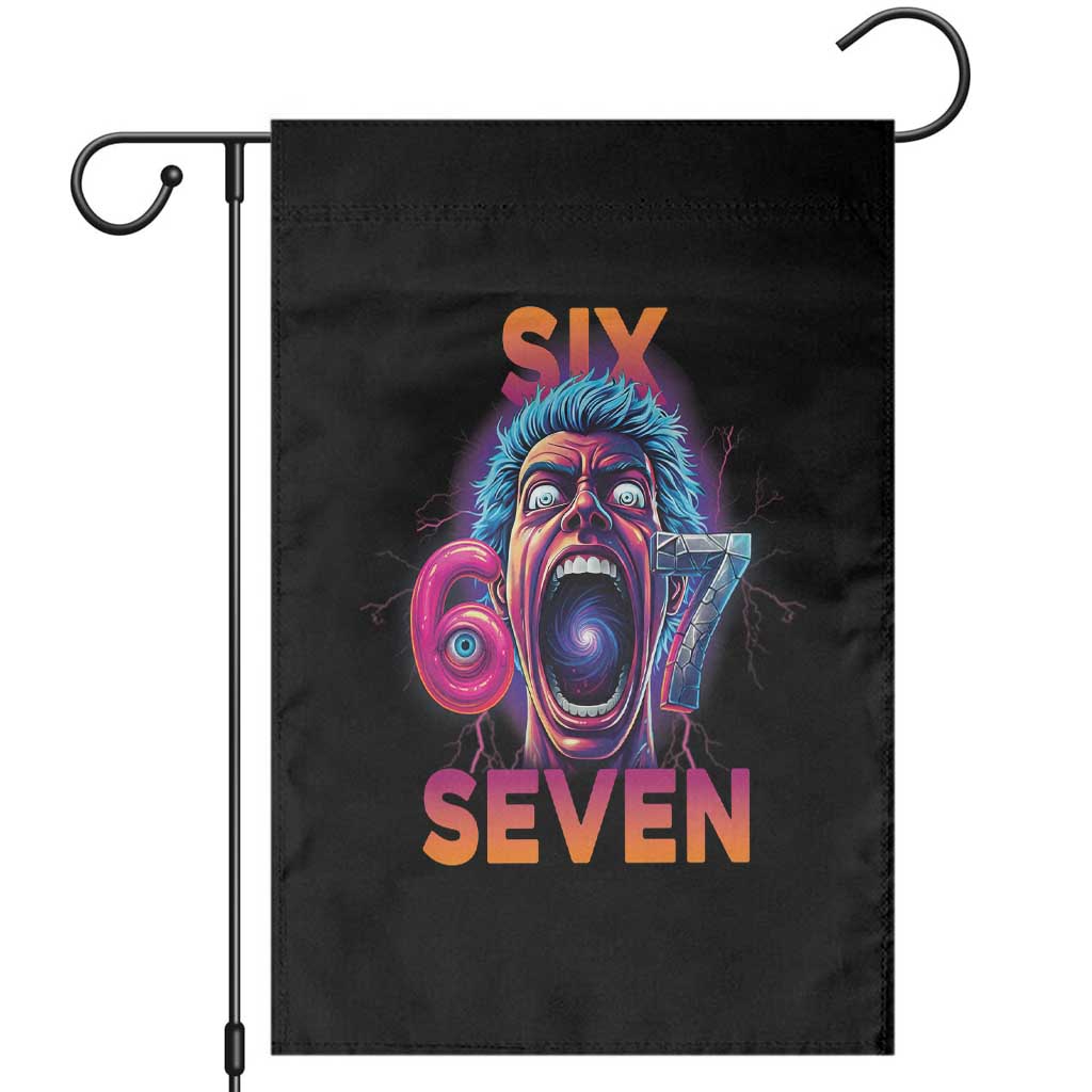 Mason 67 Chaos Edition Garden Flag Psychedelic Screaming Six Seven Meme - Wonder Print Shop