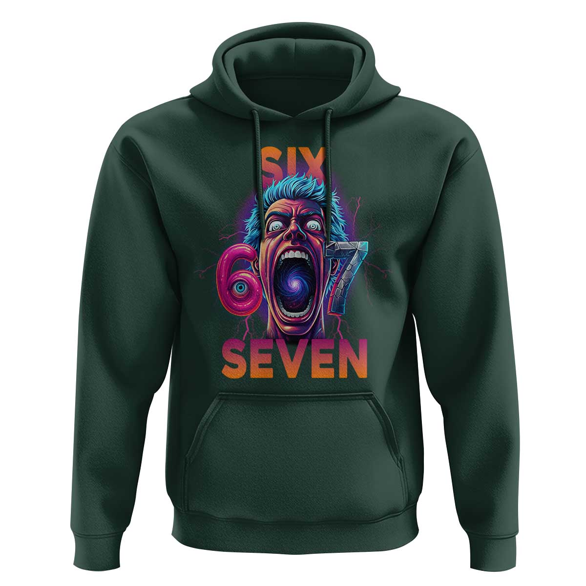 Mason 67 Chaos Edition Hoodie Psychedelic Screaming Six Seven Meme - Wonder Print Shop