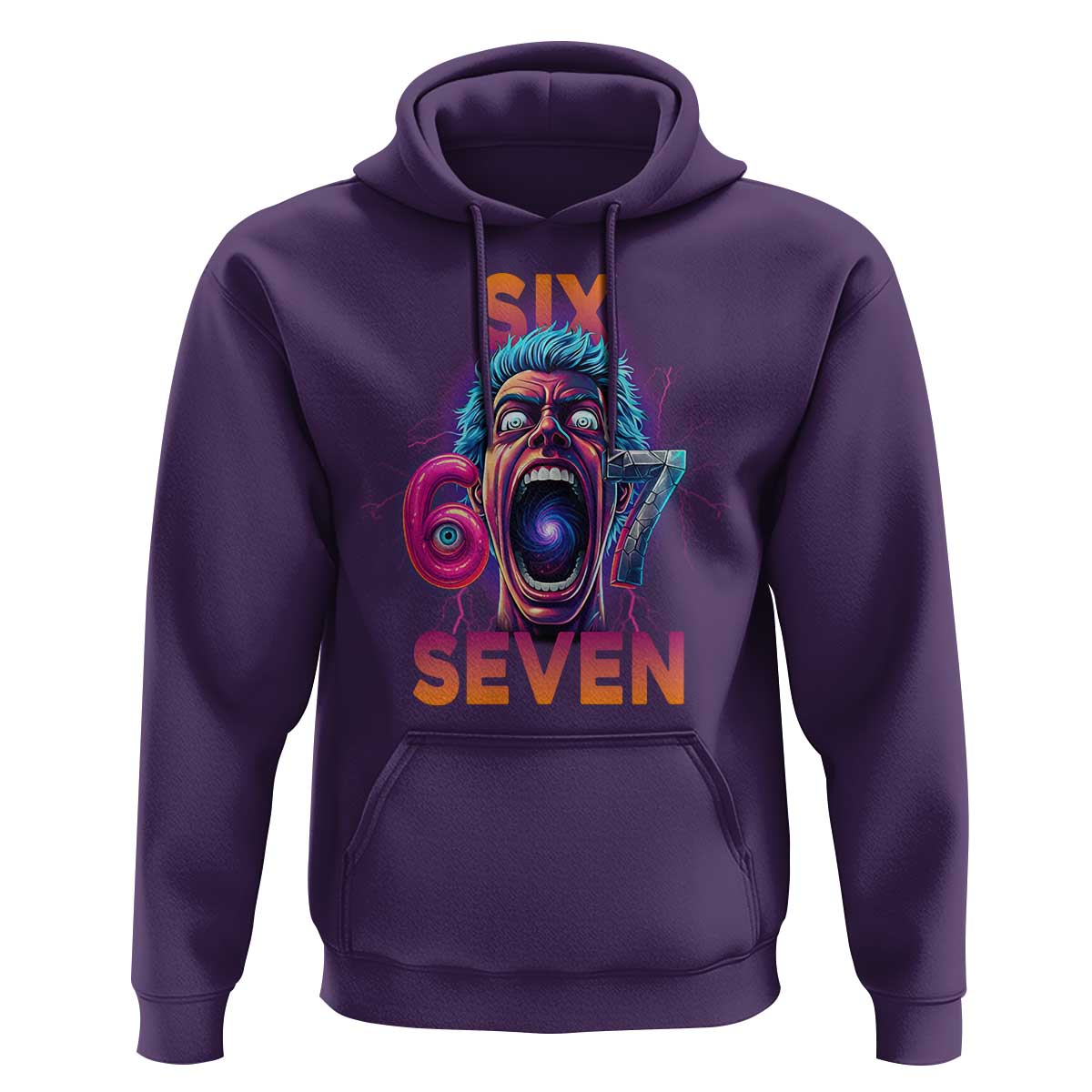 Mason 67 Chaos Edition Hoodie Psychedelic Screaming Six Seven Meme - Wonder Print Shop