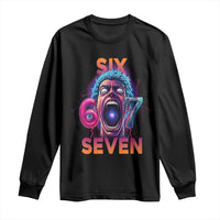 Mason 67 Chaos Edition Long Sleeve Shirt Psychedelic Screaming Six Seven Meme - Wonder Print Shop