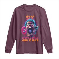 Mason 67 Chaos Edition Long Sleeve Shirt Psychedelic Screaming Six Seven Meme - Wonder Print Shop