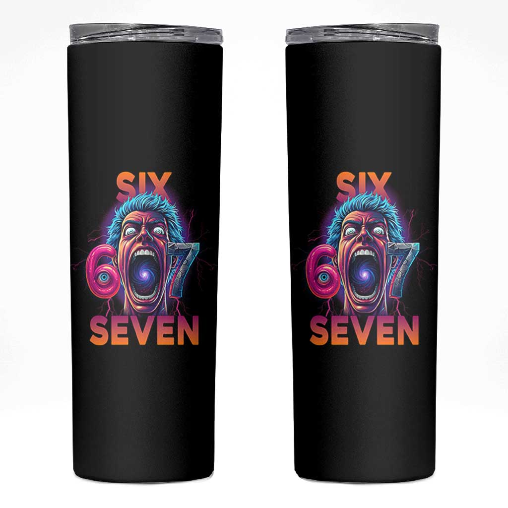 Mason 67 Chaos Edition Skinny Tumbler Psychedelic Screaming Six Seven Meme - Wonder Print Shop