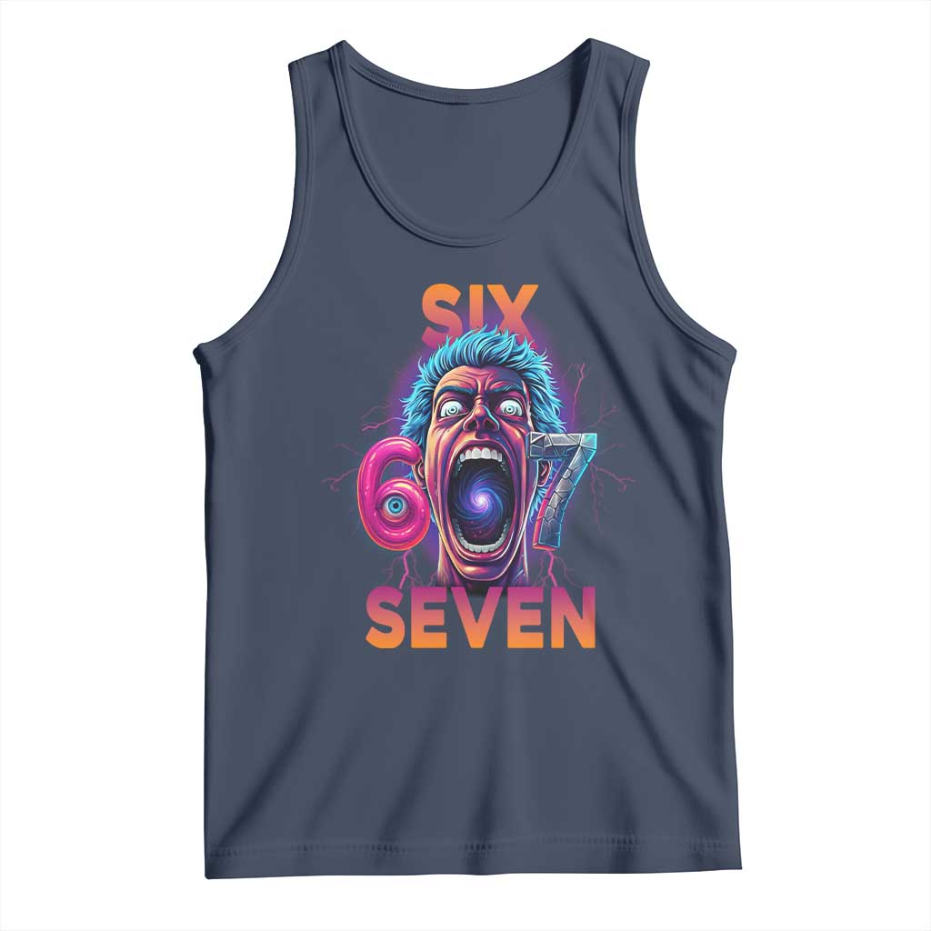 Mason 67 Chaos Edition Tank Top Psychedelic Screaming Six Seven Meme - Wonder Print Shop