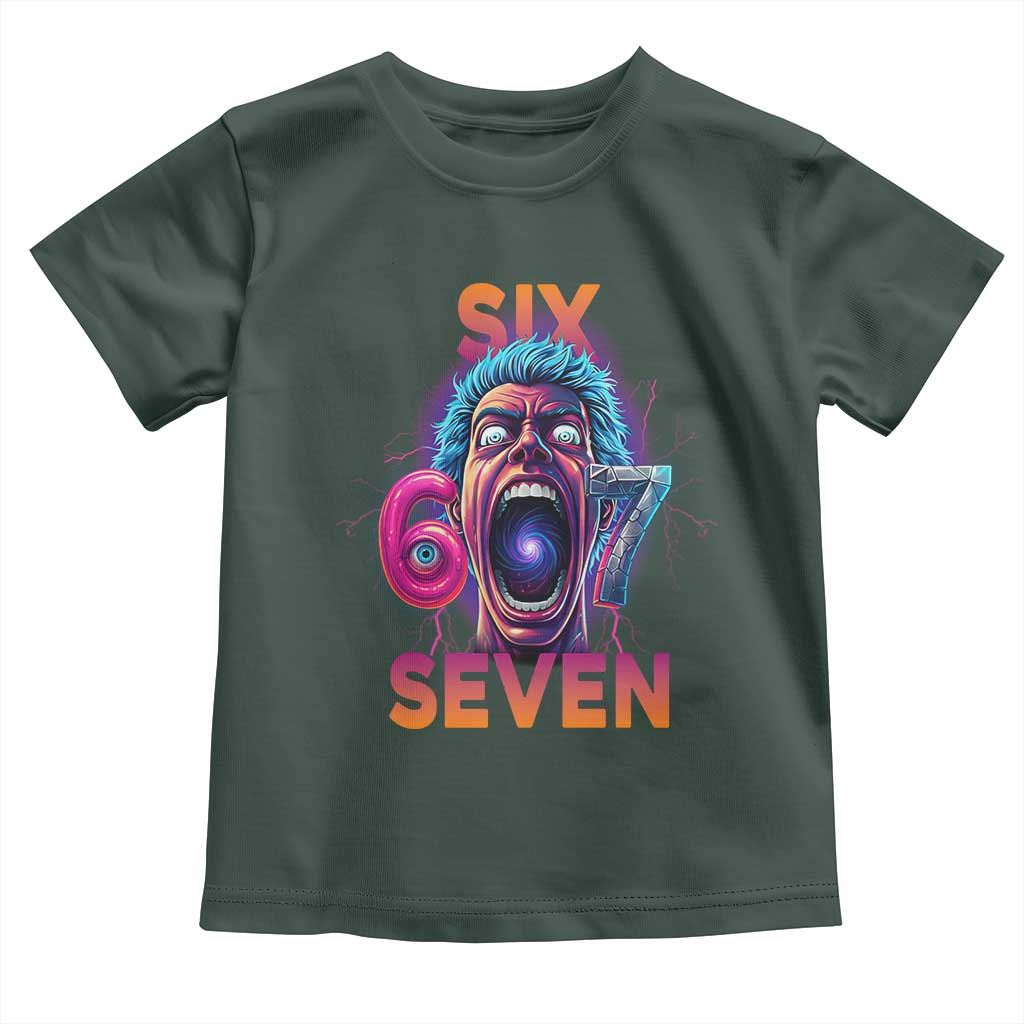 Mason 67 Chaos Edition Toddler T Shirt Psychedelic Screaming Six Seven Meme - Wonder Print Shop