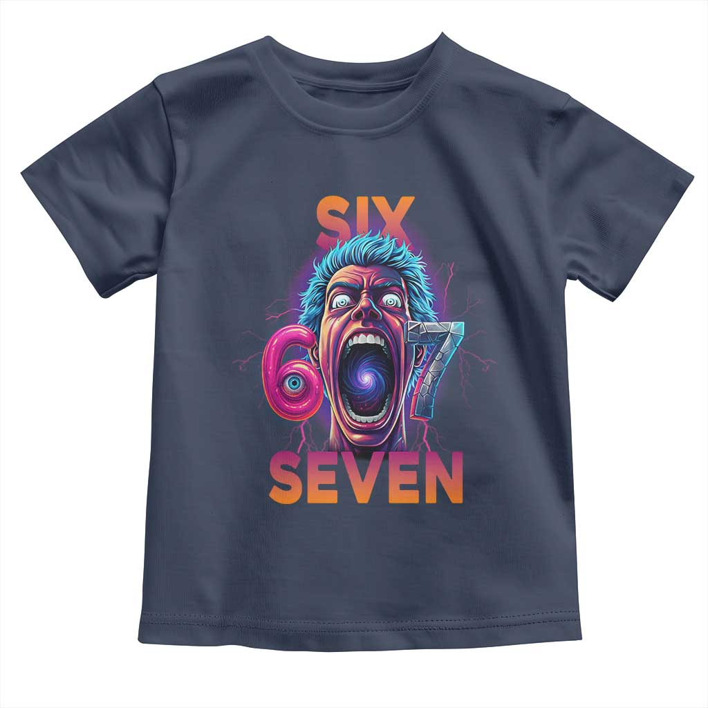 Mason 67 Chaos Edition Toddler T Shirt Psychedelic Screaming Six Seven Meme - Wonder Print Shop