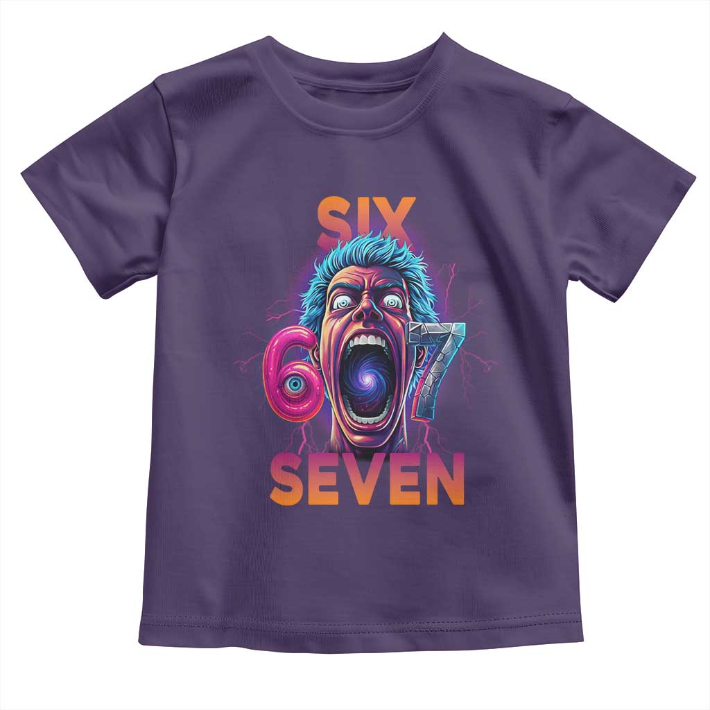 Mason 67 Chaos Edition Toddler T Shirt Psychedelic Screaming Six Seven Meme - Wonder Print Shop