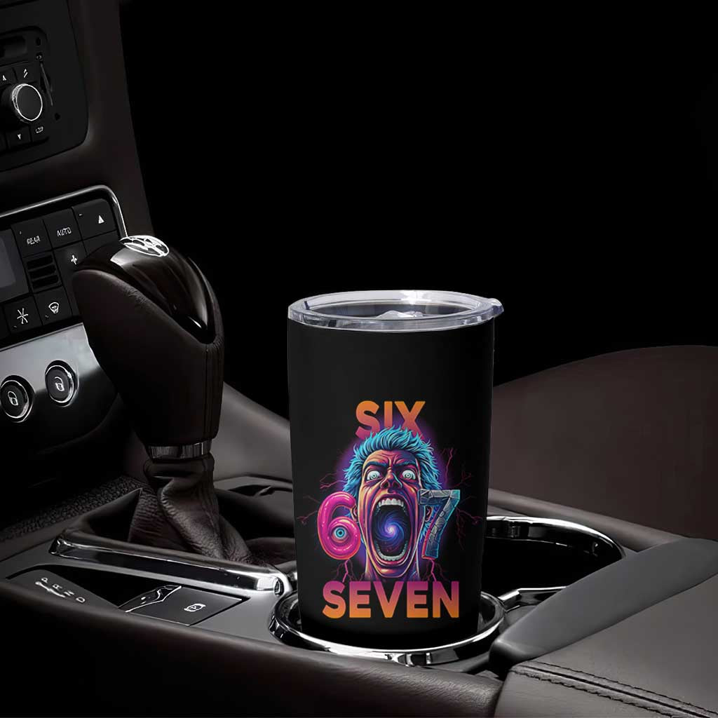 Mason 67 Chaos Edition Tumbler Cup Psychedelic Screaming Six Seven Meme - Wonder Print Shop