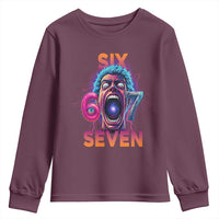 Mason 67 Chaos Edition Youth Sweatshirt Psychedelic Screaming Six Seven Meme - Wonder Print Shop