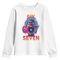 Mason 67 Chaos Edition Youth Sweatshirt Psychedelic Screaming Six Seven Meme - Wonder Print Shop