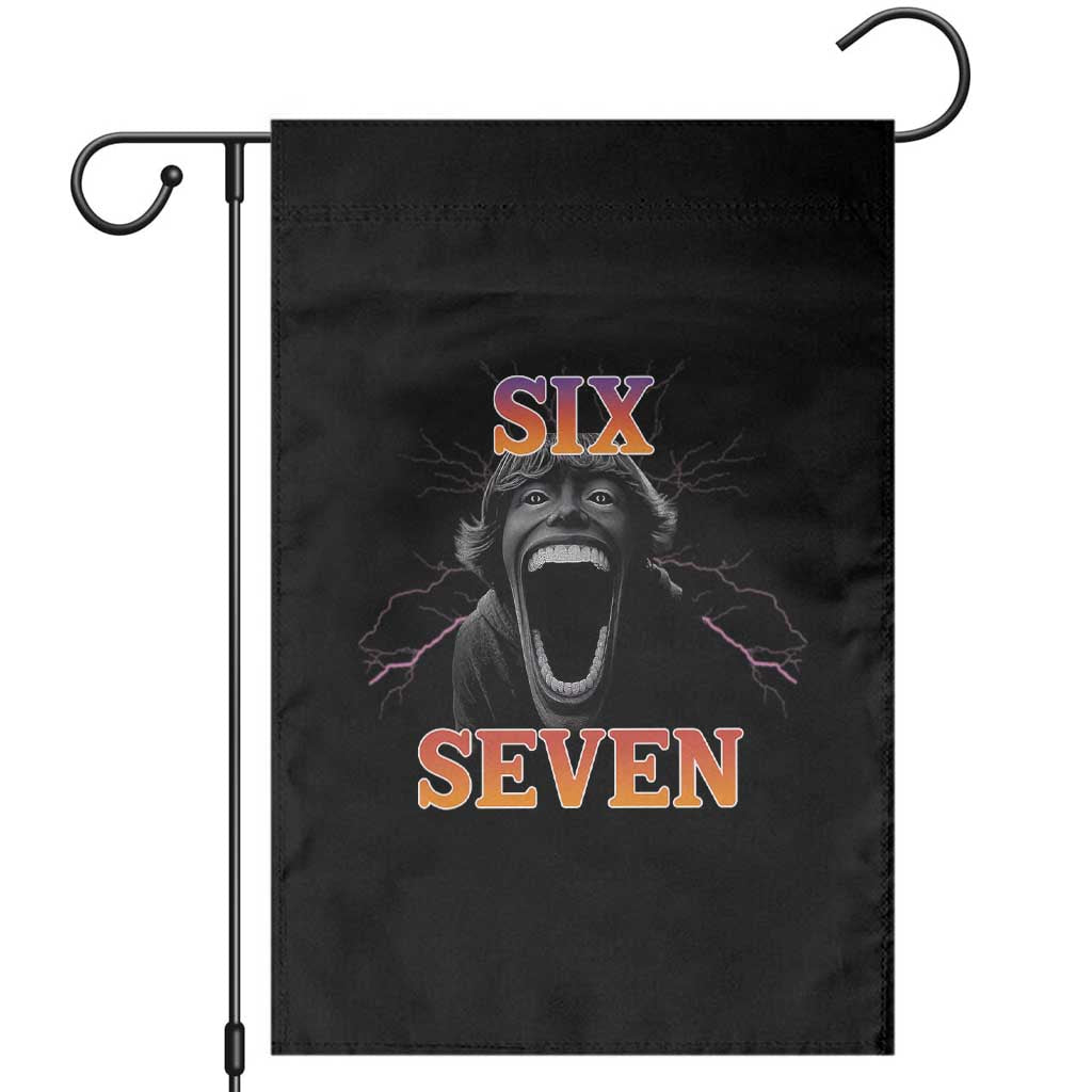 Mason 67 Kid Meme Garden Flag Devil Edit Viral Six Seven Scream - Wonder Print Shop