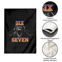 Mason 67 Kid Meme Garden Flag Devil Edit Viral Six Seven Scream - Wonder Print Shop