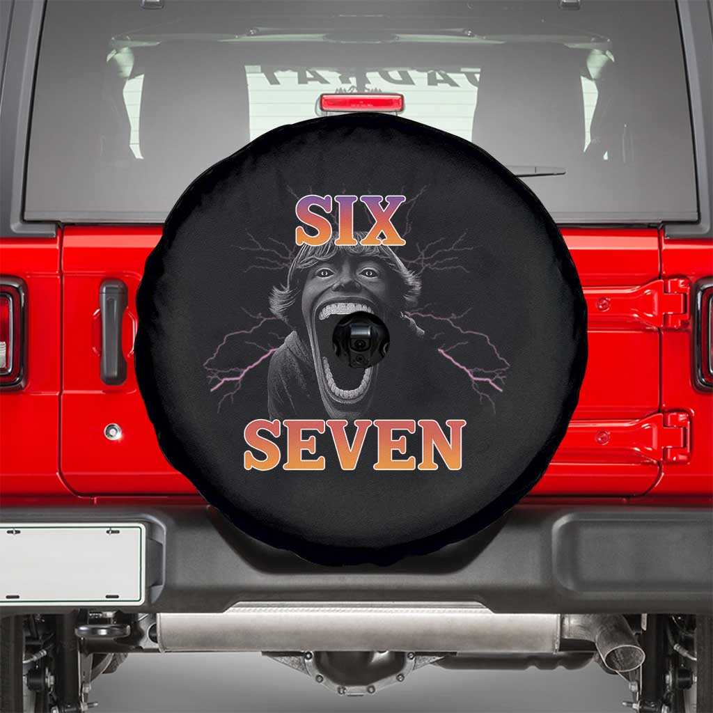 Mason 67 Kid Meme Spare Tire Cover Devil Edit Viral Six Seven Scream - Wonder Print Shop