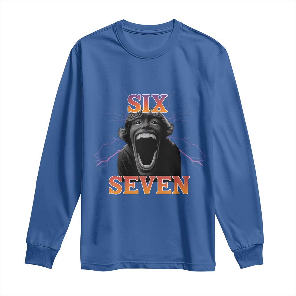 Mason 67 Kid Meme Long Sleeve Shirt Devil Edit Viral Six Seven Scream - Wonder Print Shop