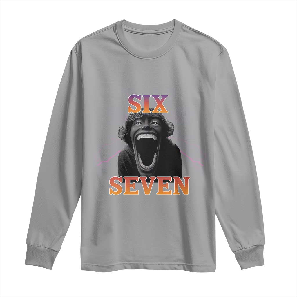 Mason 67 Kid Meme Long Sleeve Shirt Devil Edit Viral Six Seven Scream - Wonder Print Shop