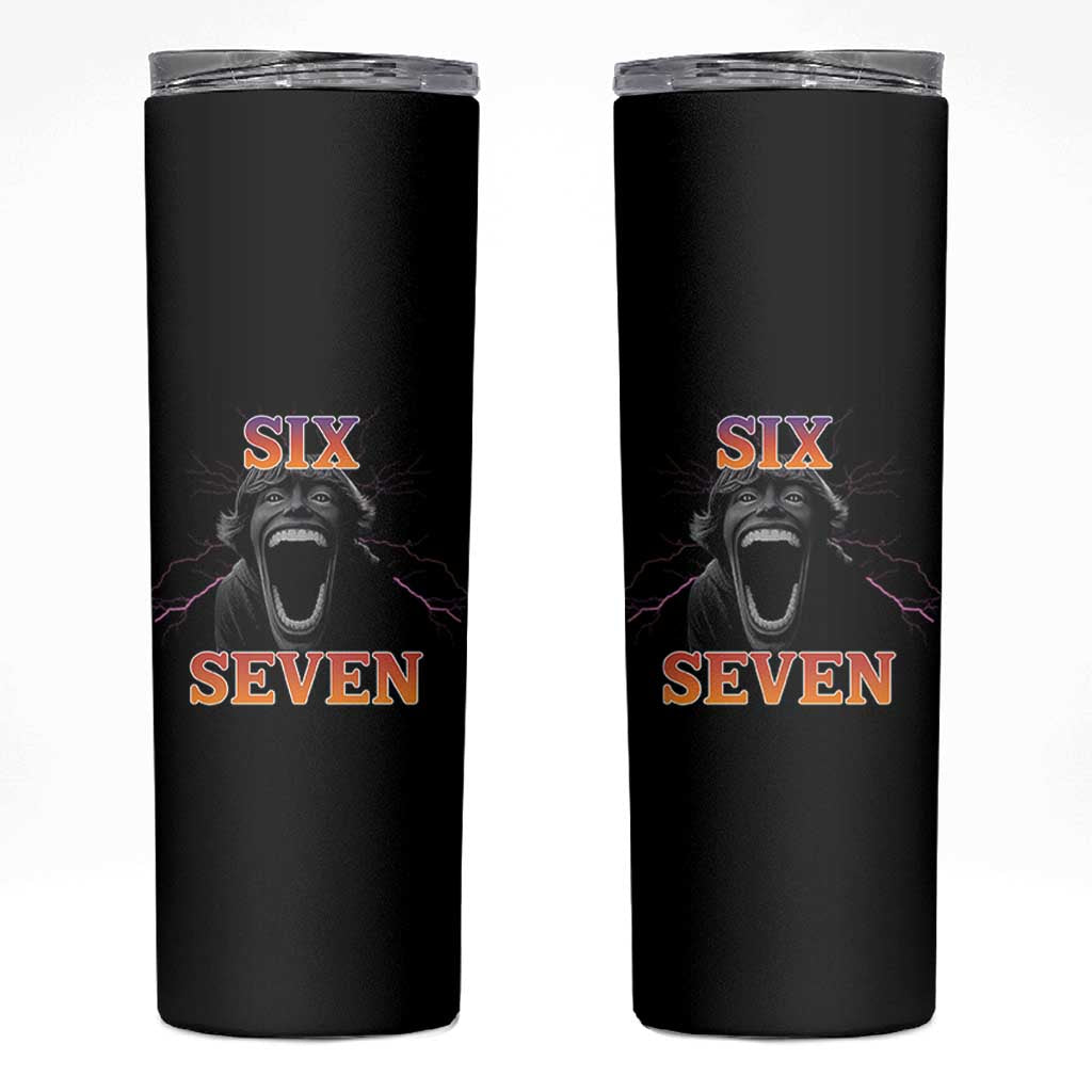 Mason 67 Kid Meme Skinny Tumbler Devil Edit Viral Six Seven Scream - Wonder Print Shop