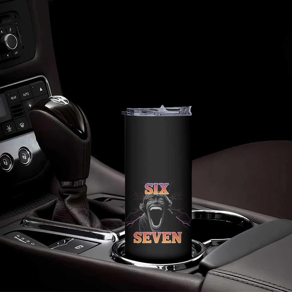 Mason 67 Kid Meme Skinny Tumbler Devil Edit Viral Six Seven Scream - Wonder Print Shop