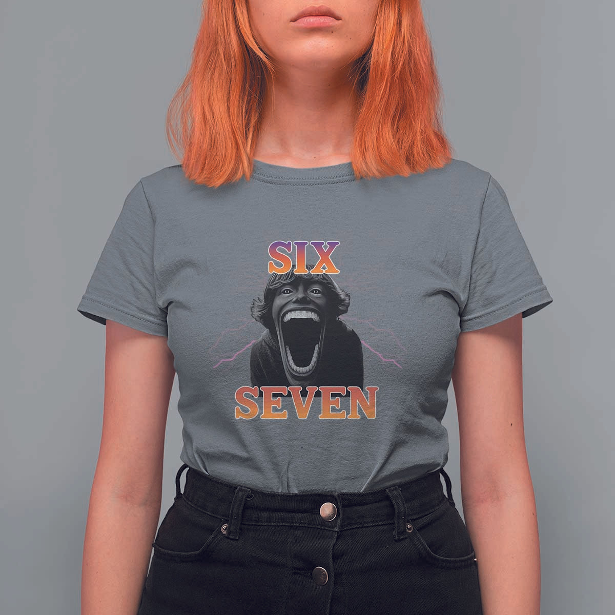 Mason 67 Kid Meme T Shirt For Women Devil Edit Viral Six Seven Scream - Wonder Print Shop