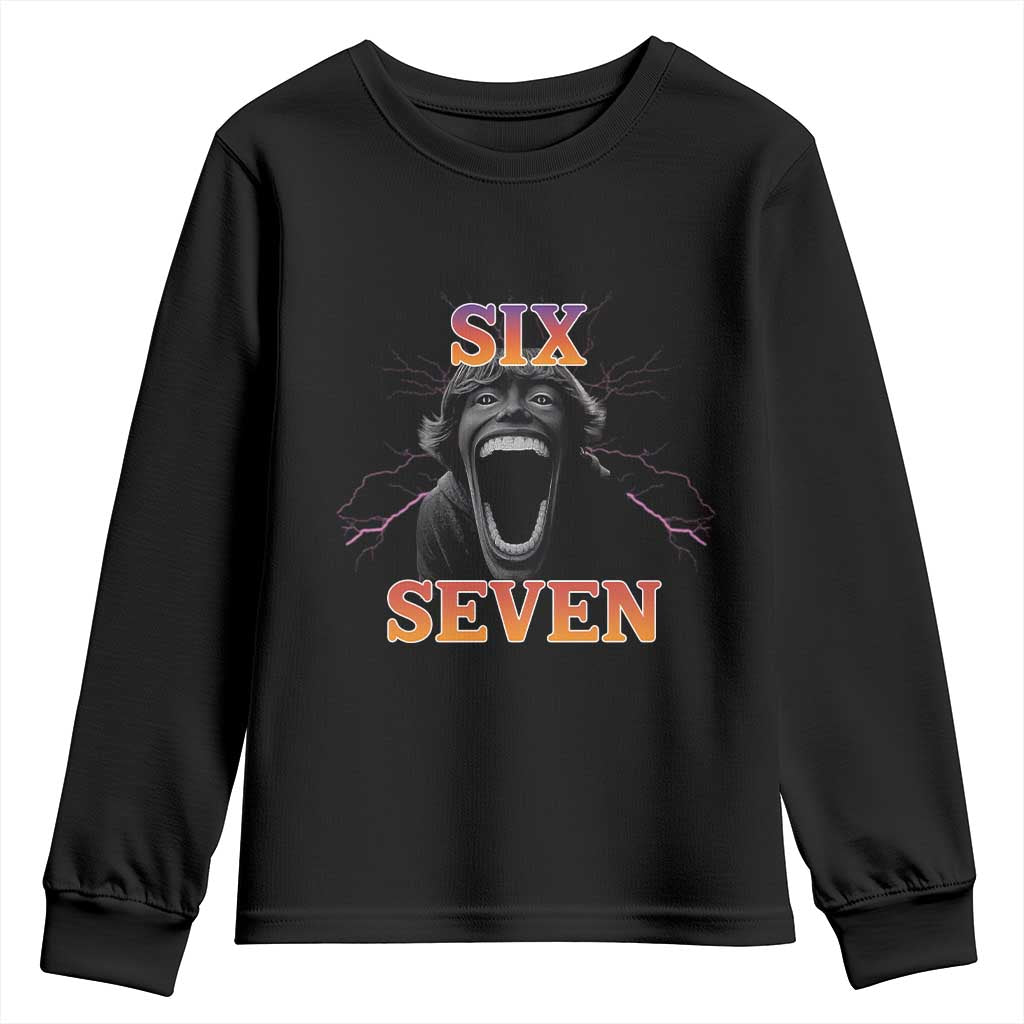 Mason 67 Kid Meme Youth Sweatshirt Devil Edit Viral Six Seven Scream - Wonder Print Shop