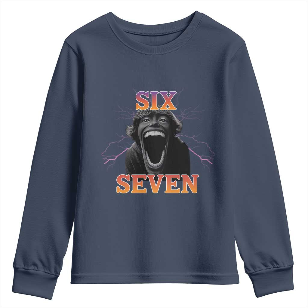 Mason 67 Kid Meme Youth Sweatshirt Devil Edit Viral Six Seven Scream - Wonder Print Shop