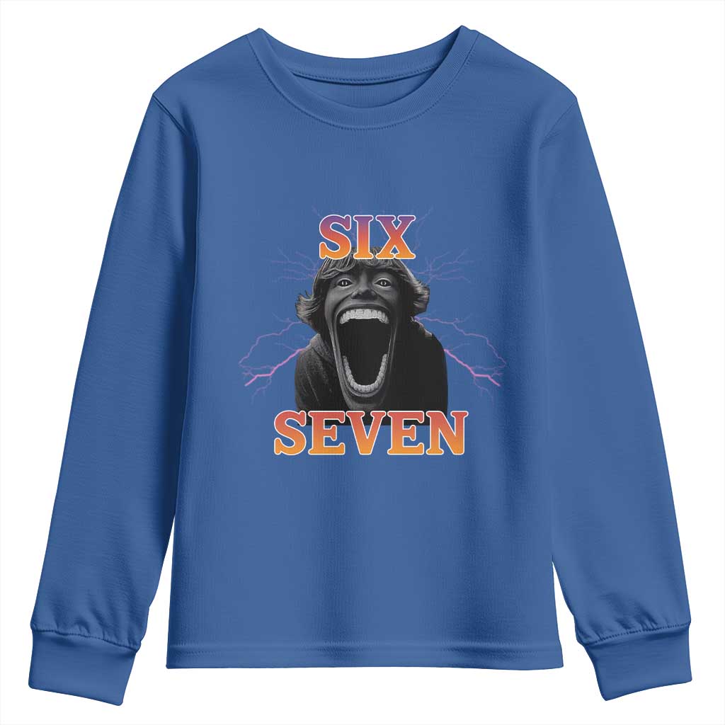 Mason 67 Kid Meme Youth Sweatshirt Devil Edit Viral Six Seven Scream - Wonder Print Shop