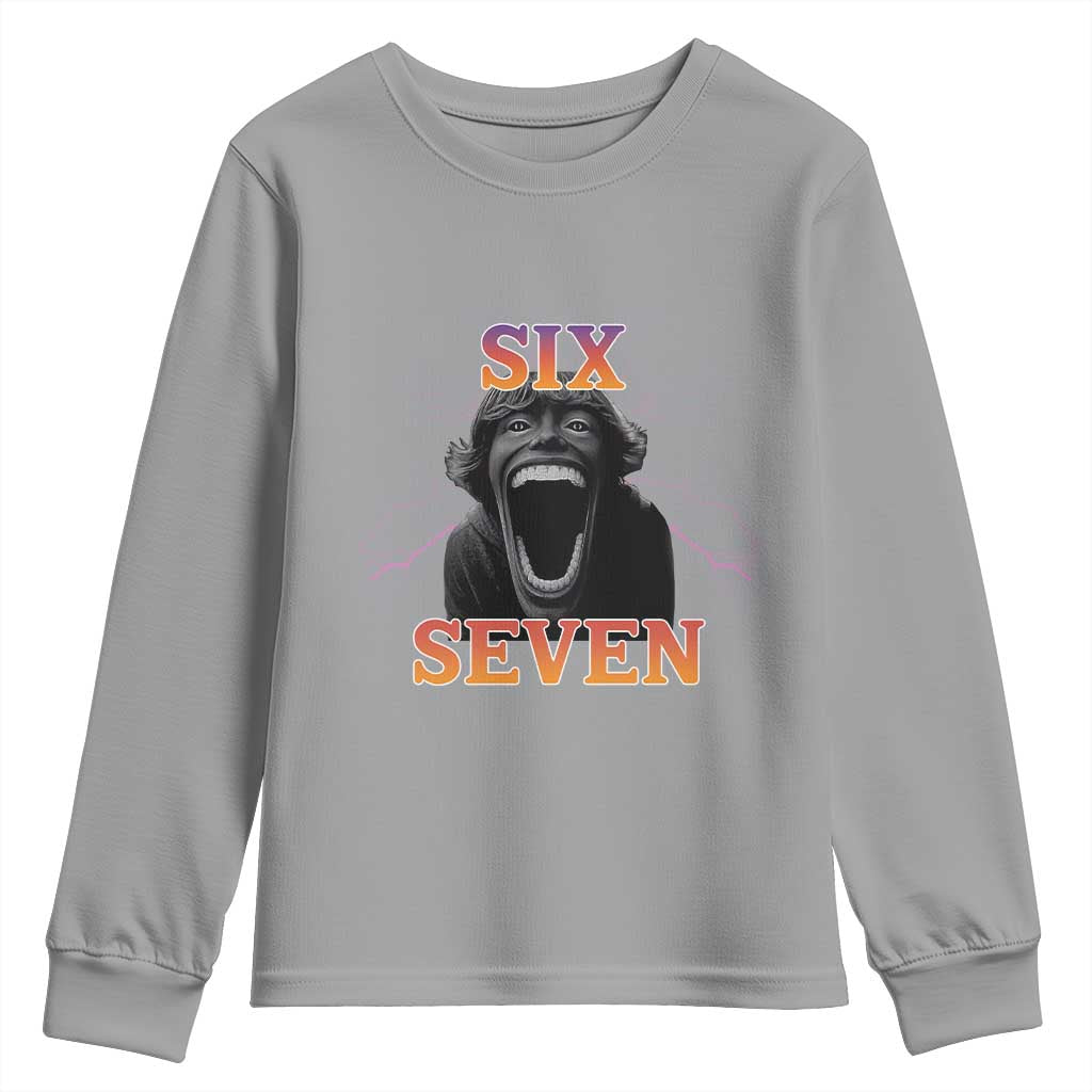 Mason 67 Kid Meme Youth Sweatshirt Devil Edit Viral Six Seven Scream - Wonder Print Shop