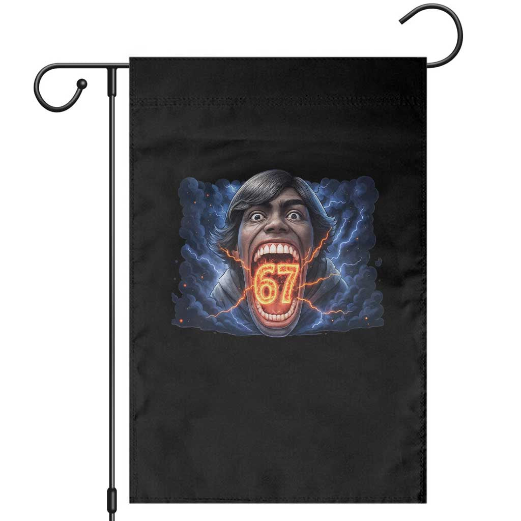 Screaming Mason 67 Kid Meme Garden Flag Six Seven Viral Devil Transformation Horror Edit - Wonder Print Shop