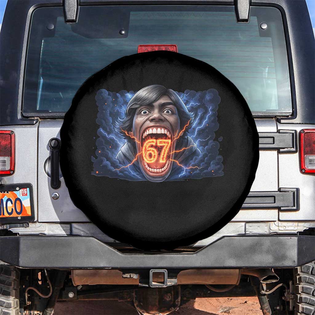 Screaming Mason 67 Kid Meme Spare Tire Cover Six Seven Viral Devil Transformation Horror Edit - Wonder Print Shop