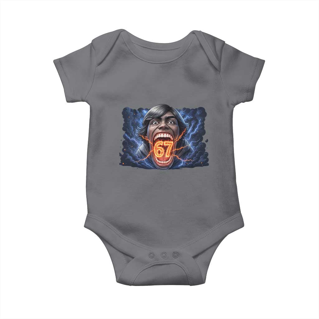 Screaming Mason 67 Kid Meme Baby Onesie Six Seven Viral Devil Transformation Horror Edit - Wonder Print Shop