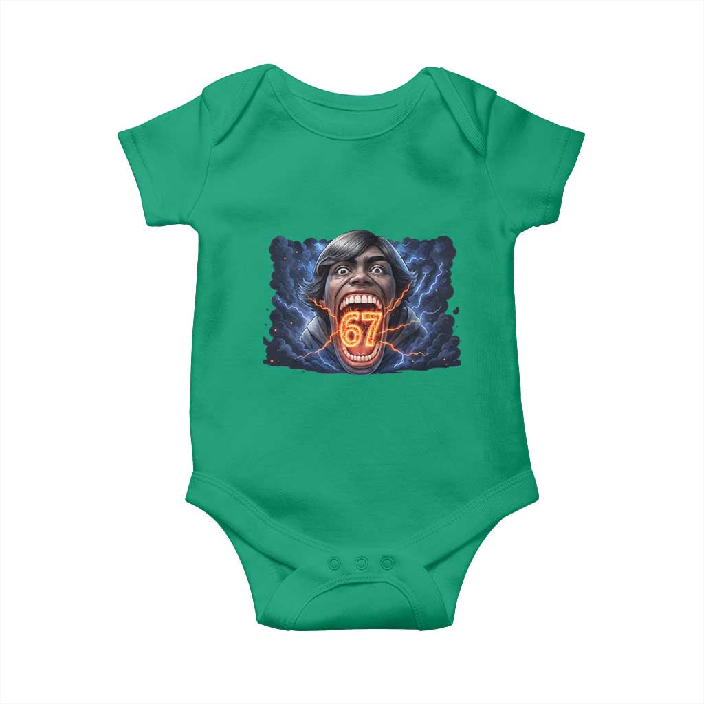 Screaming Mason 67 Kid Meme Baby Onesie Six Seven Viral Devil Transformation Horror Edit - Wonder Print Shop