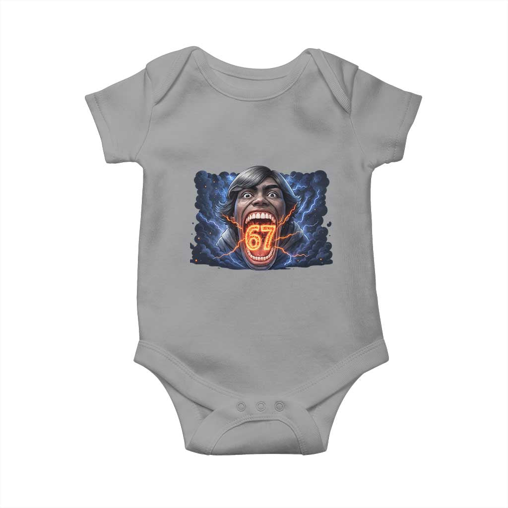 Screaming Mason 67 Kid Meme Baby Onesie Six Seven Viral Devil Transformation Horror Edit - Wonder Print Shop