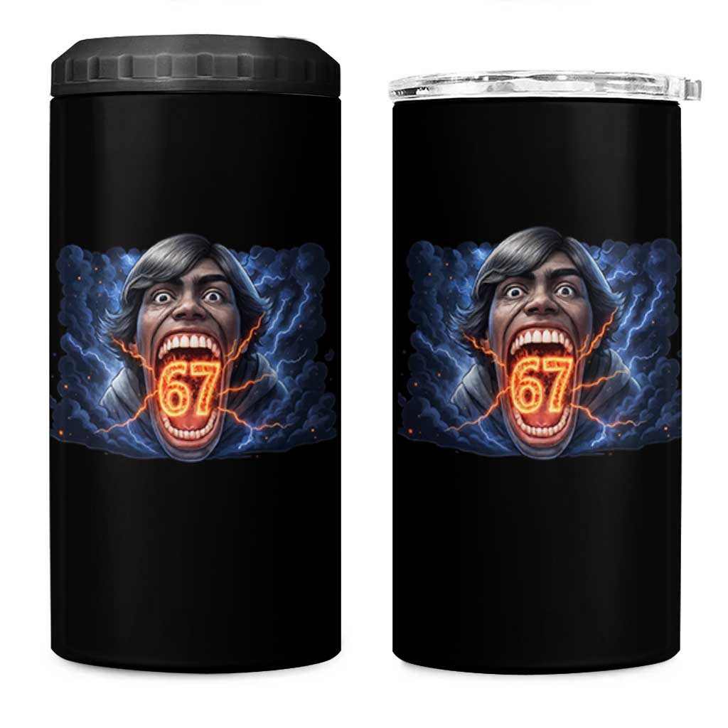 Screaming Mason 67 Kid Meme 4 in 1 Can Cooler Tumbler Six Seven Viral Devil Transformation Horror Edit - Wonder Print Shop