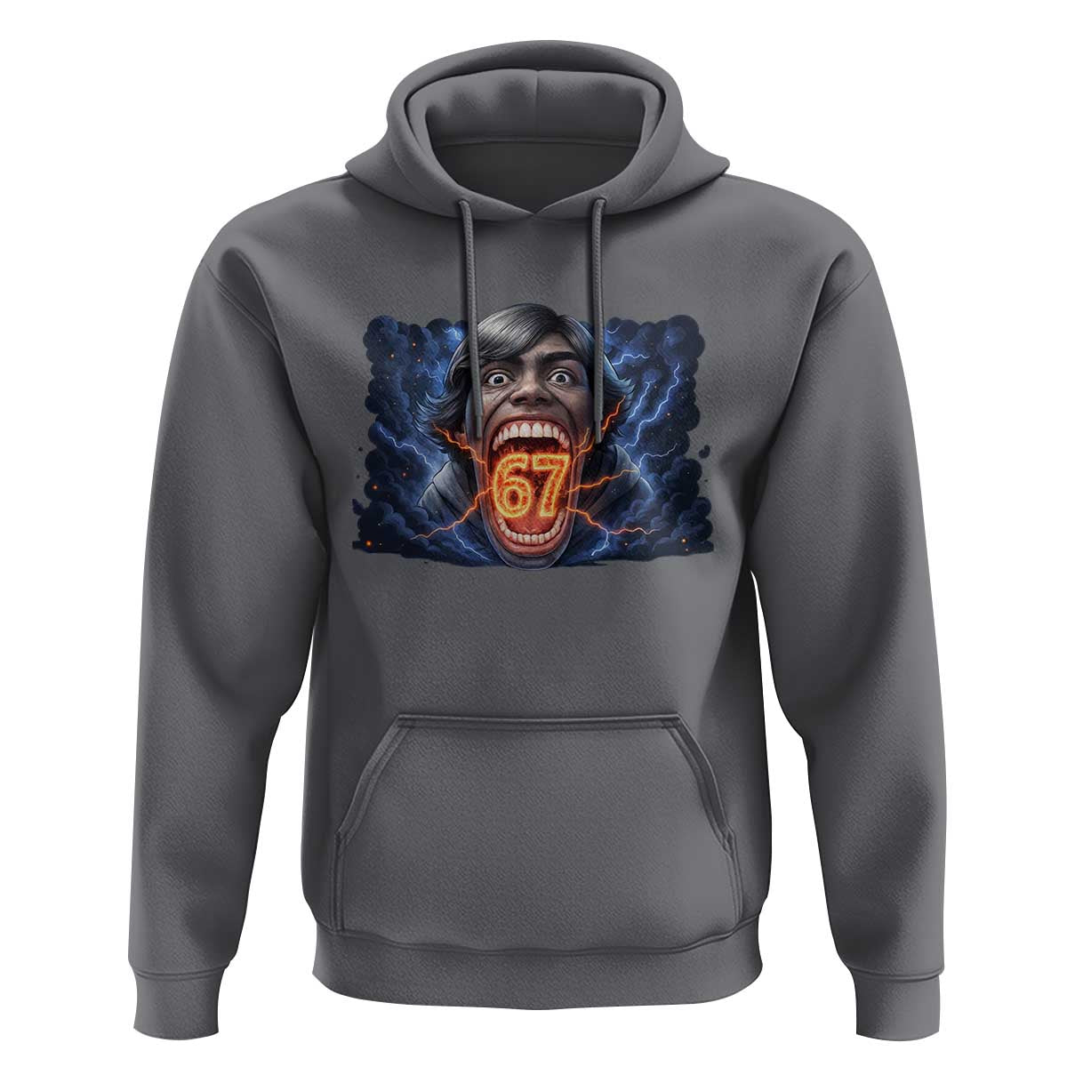 Screaming Mason 67 Kid Meme Hoodie Six Seven Viral Devil Transformation Horror Edit - Wonder Print Shop