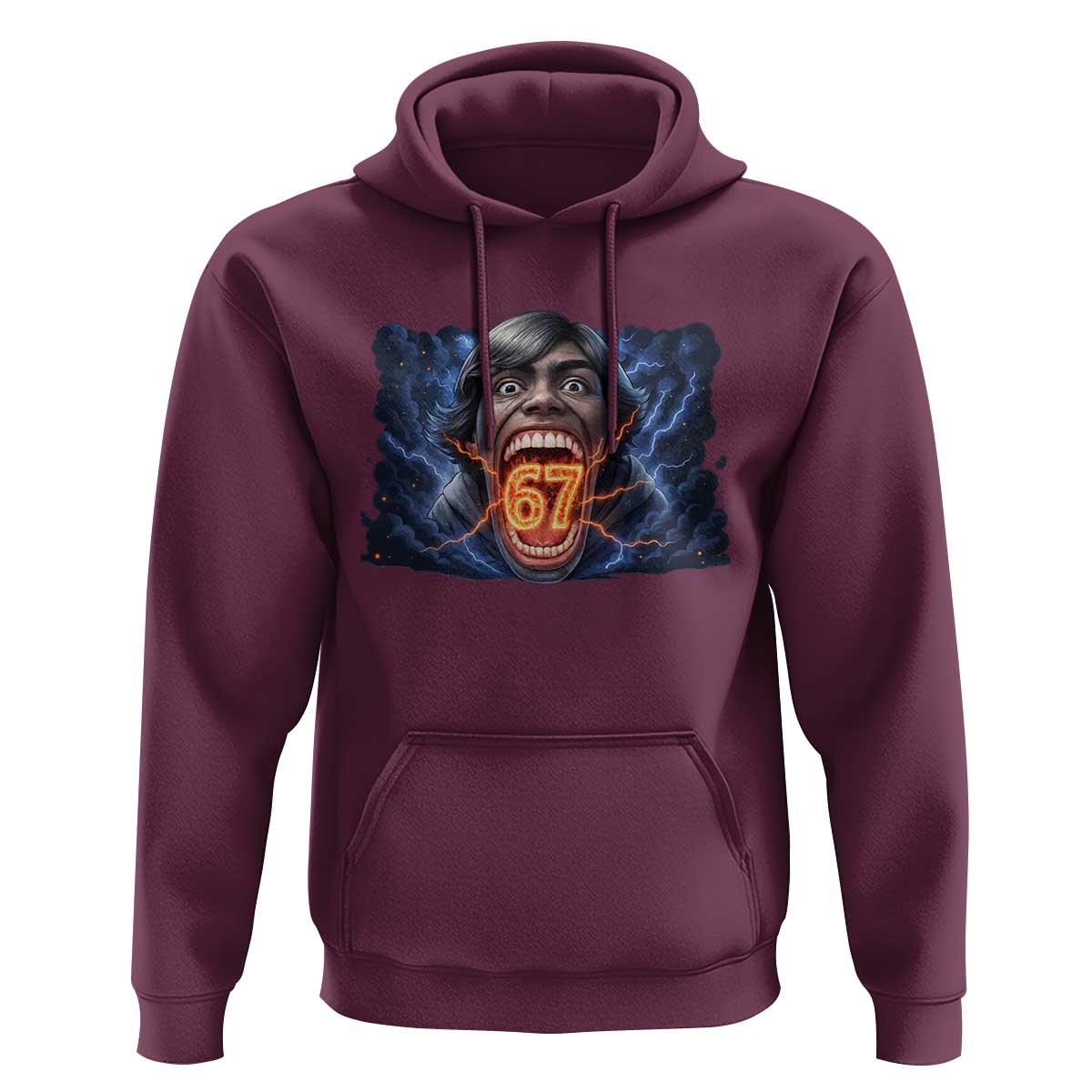 Screaming Mason 67 Kid Meme Hoodie Six Seven Viral Devil Transformation Horror Edit - Wonder Print Shop
