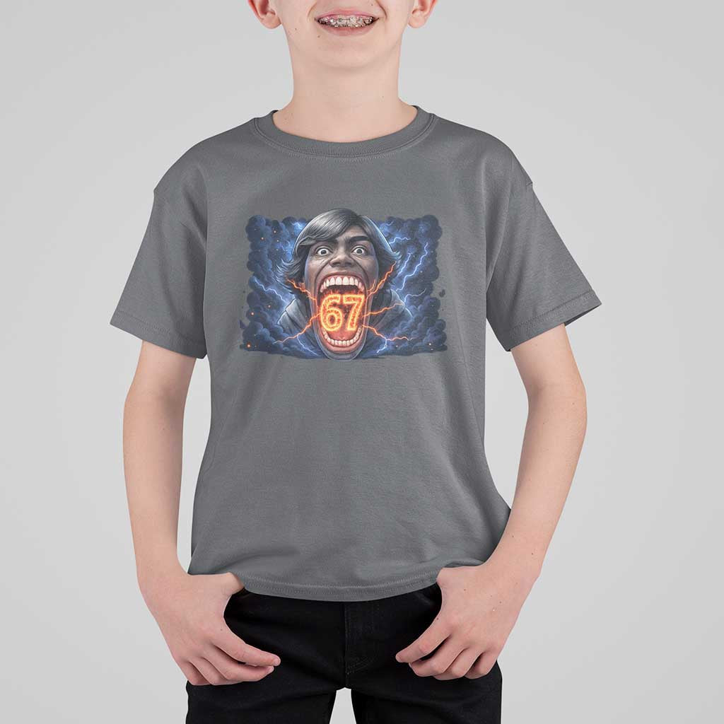 Screaming Mason 67 Kid Meme T Shirt For Kid Six Seven Viral Devil Transformation Horror Edit - Wonder Print Shop