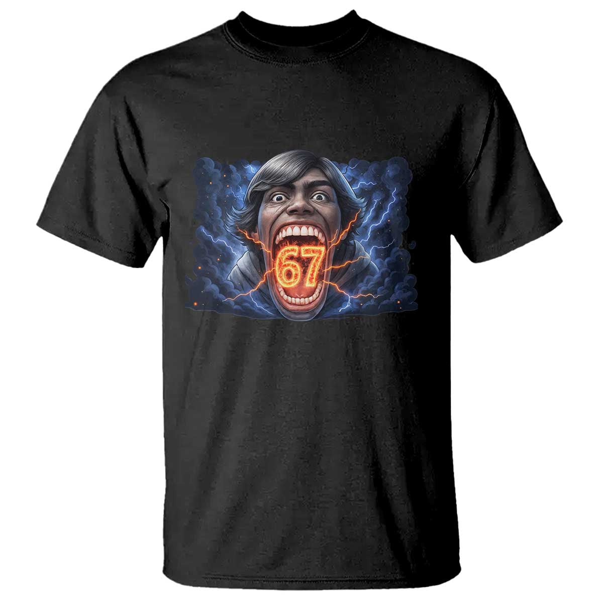 Screaming Mason 67 Kid Meme T Shirt Six Seven Viral Devil Transformation Horror Edit - Wonder Print Shop